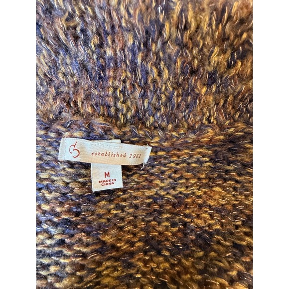 Dress Barn Womens Acrylic Blend Open Sweater Vest Browns/Metallic Gold Size Med - Picture 4 of 10